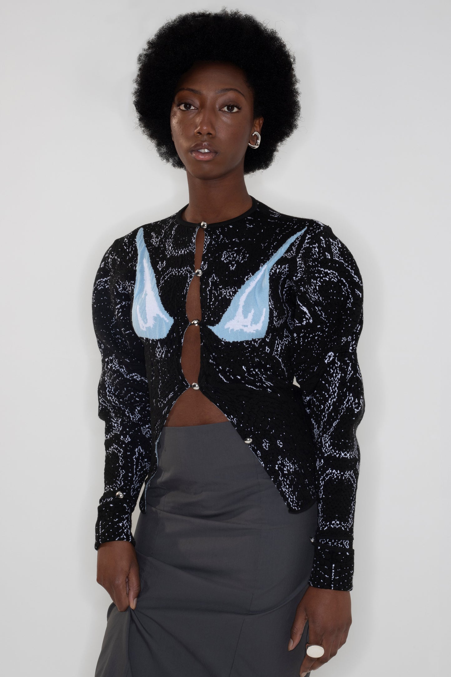 BLACK SNAKE CARDIGAN