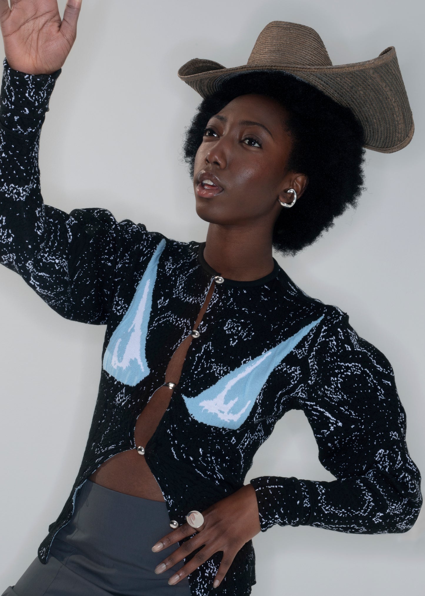 BLACK SNAKE CARDIGAN